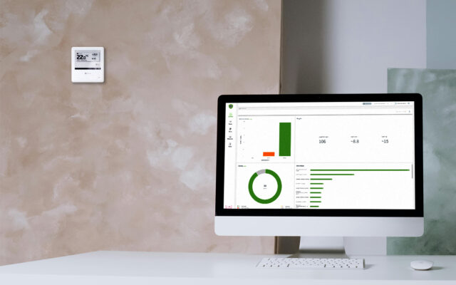 fan coil thermostat und bildschirm mit software better.energy