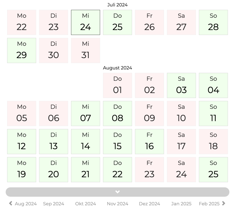 Beplan Belegungskalender