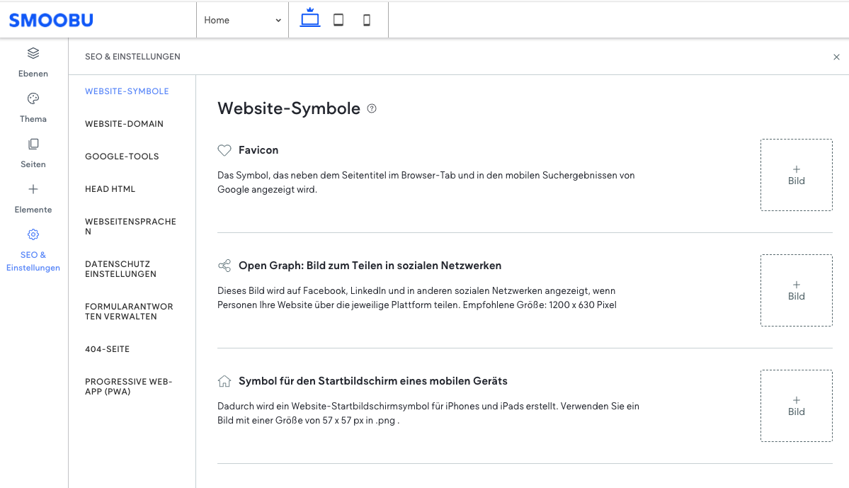 Smoobu SEO Einstellungen