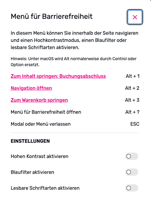 menu barrierefreiheit