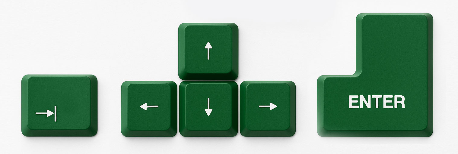 Wichtigste Tasten für barrierefreie Bedienung der Tastatur