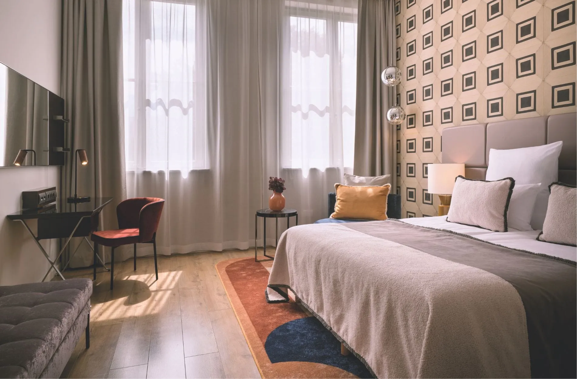 Blick in ein Zimmer im The Posthouse Berlin – Leonardo Limited Edition.