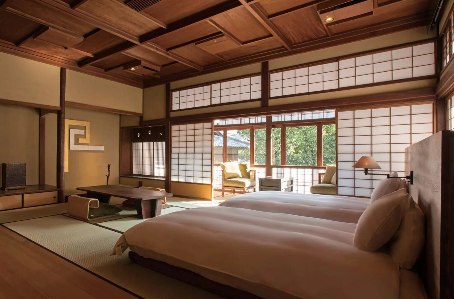 Machiya-Architektur trifft auf diskreten Luxus: Das Boutiquehotel Sowaka in Kyoto umfasst 23 Zimmer.